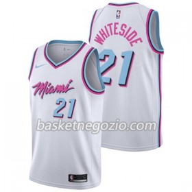 Canotte Uomo Miami Heat Hassan Whiteside 21 Nike City Edition Swingman